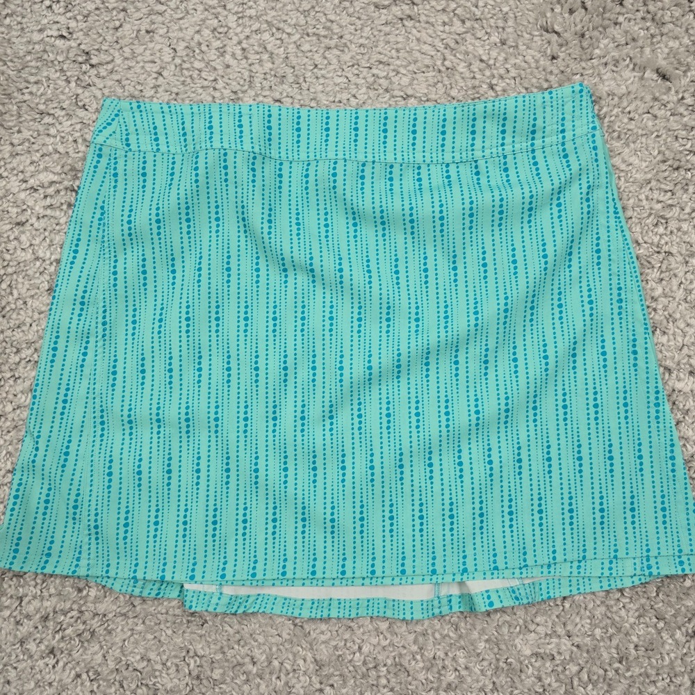 RipSkirt Hawaii Womens Wrap Skirt Aqua Size Large Dotted Stripe Travel Beachwear